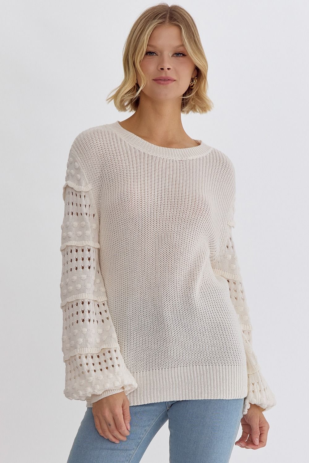 Detail Sleeve Sweater