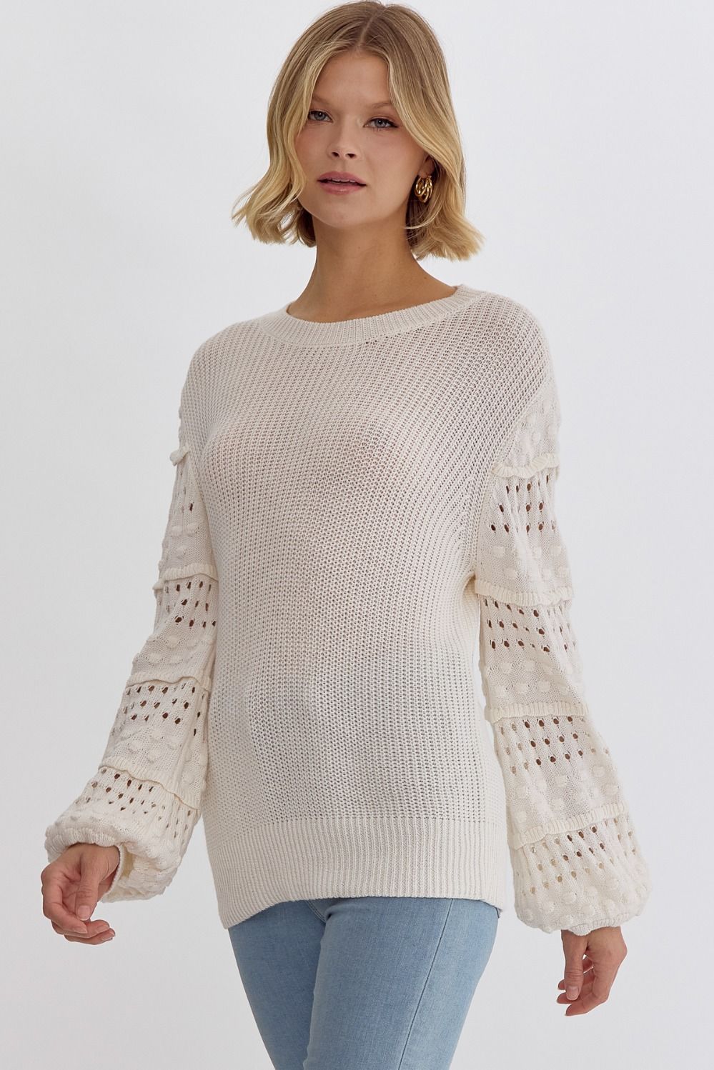Detail Sleeve Sweater