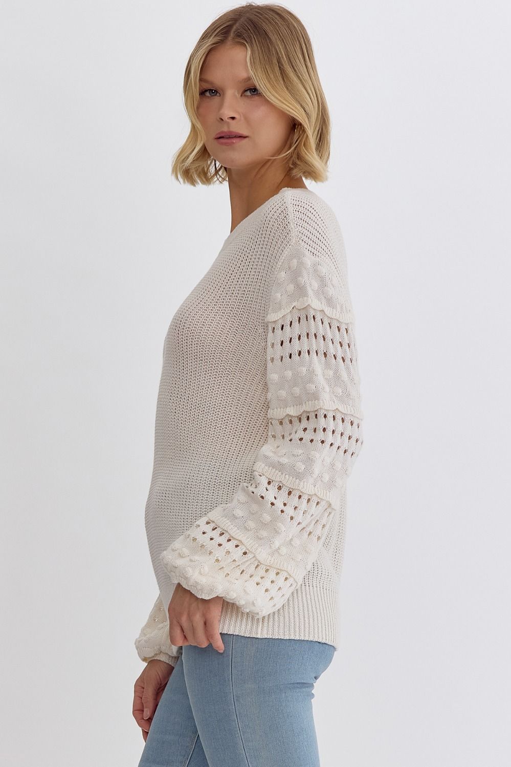 Detail Sleeve Sweater
