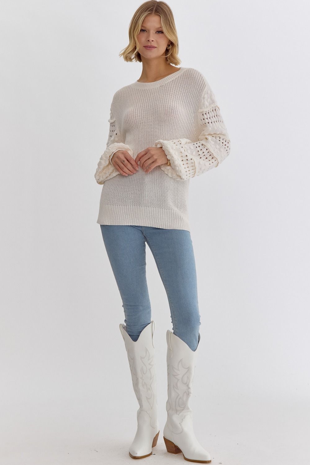 Detail Sleeve Sweater