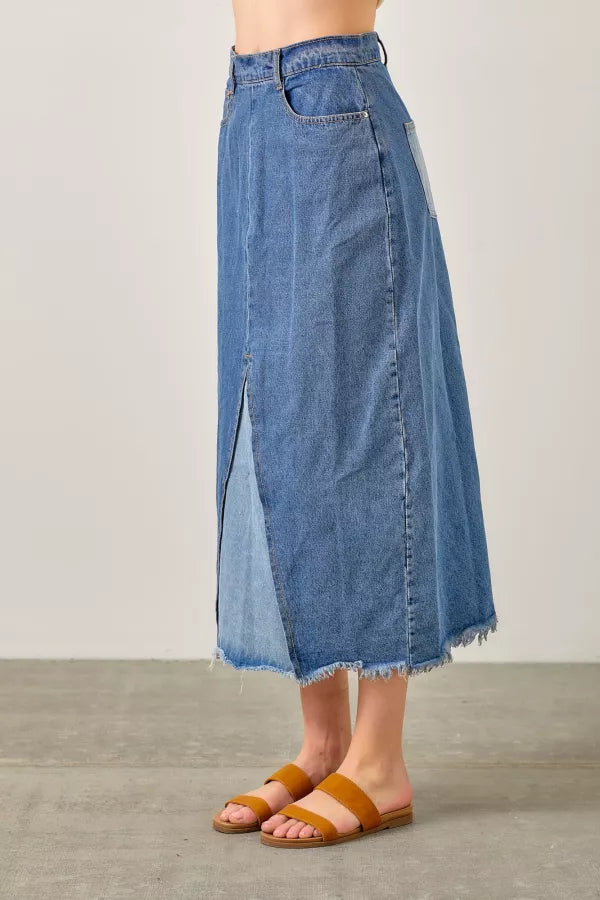 Two Tone Maxi Skirt