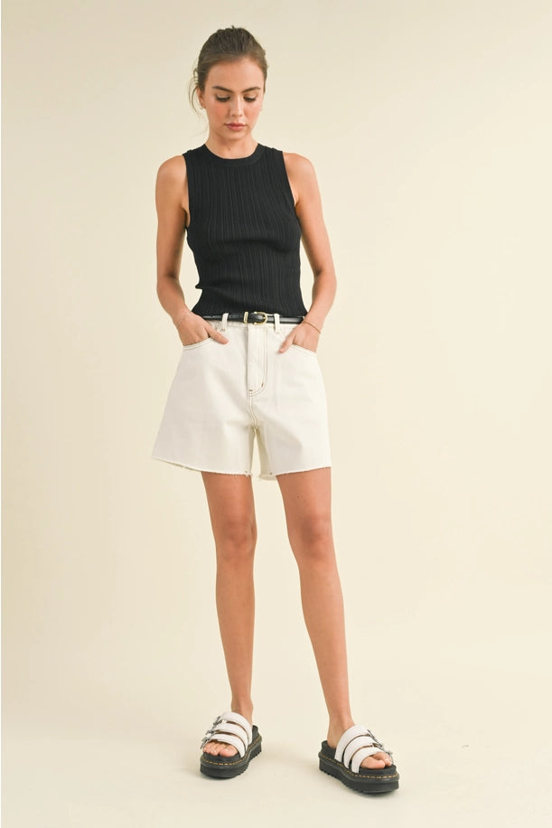 Washed Denim Shorts 2 Colors