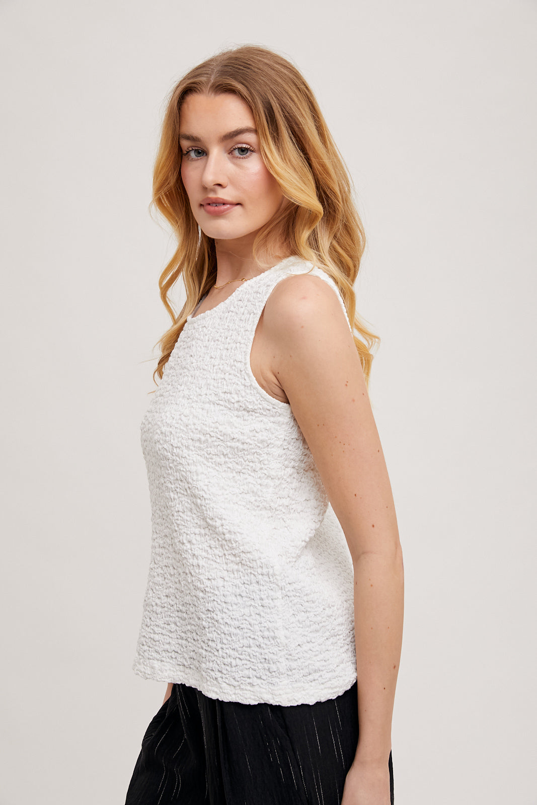 Crinkle Texture Tank Top