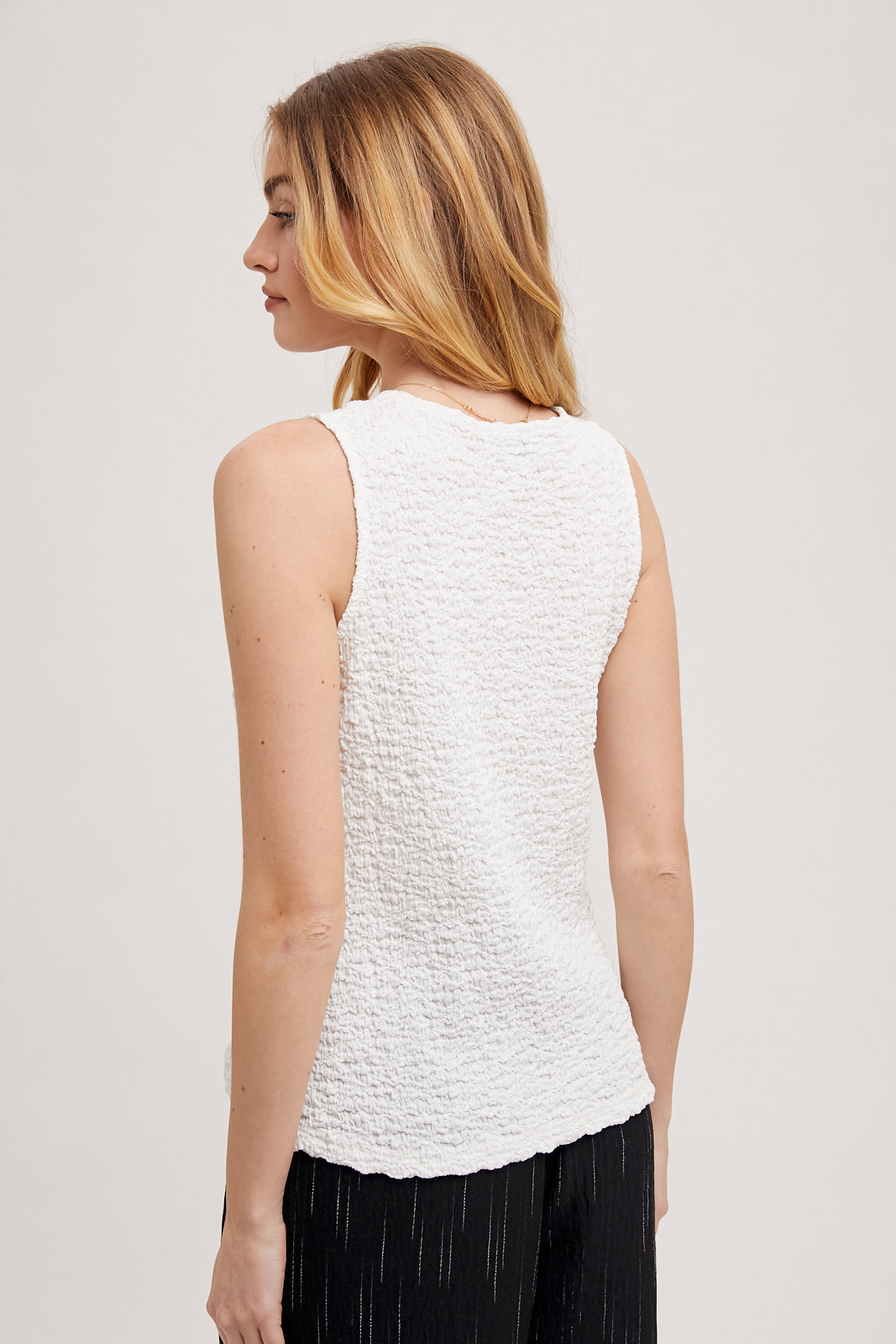Crinkle Texture Tank Top