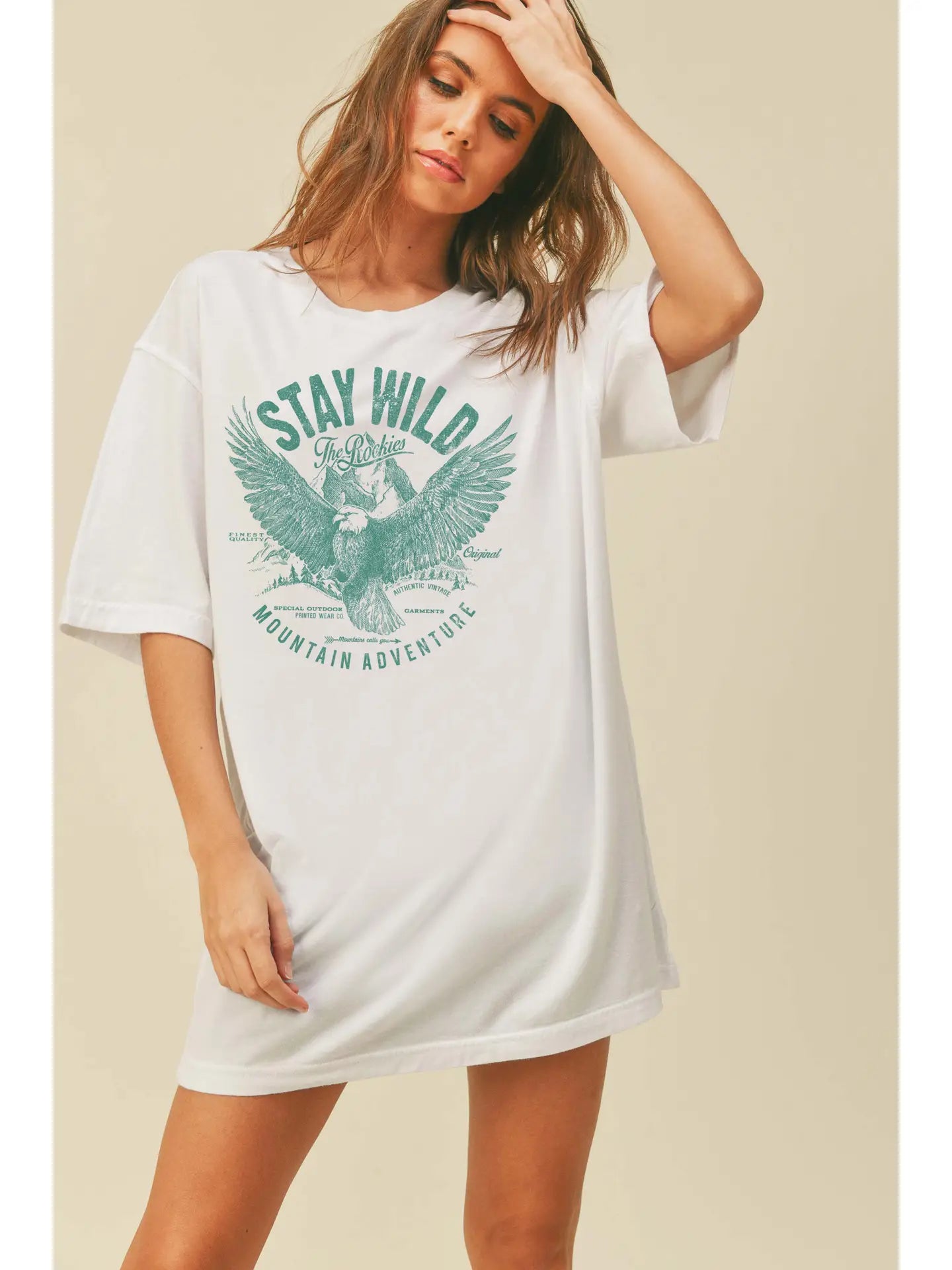 Rocky Mountain Stay Wild Graphic Overfitted Tee