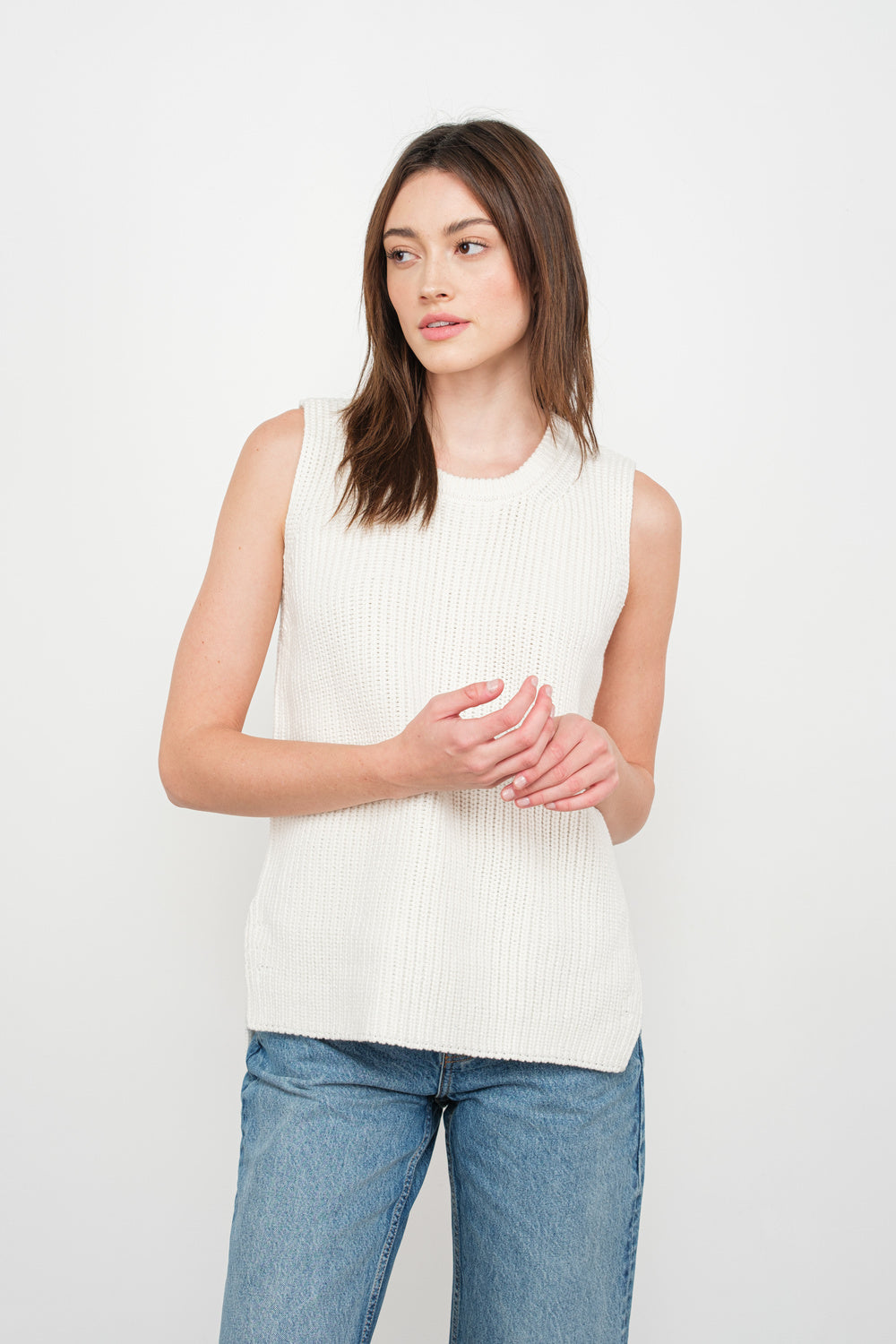 Sleeveless Sweater Top