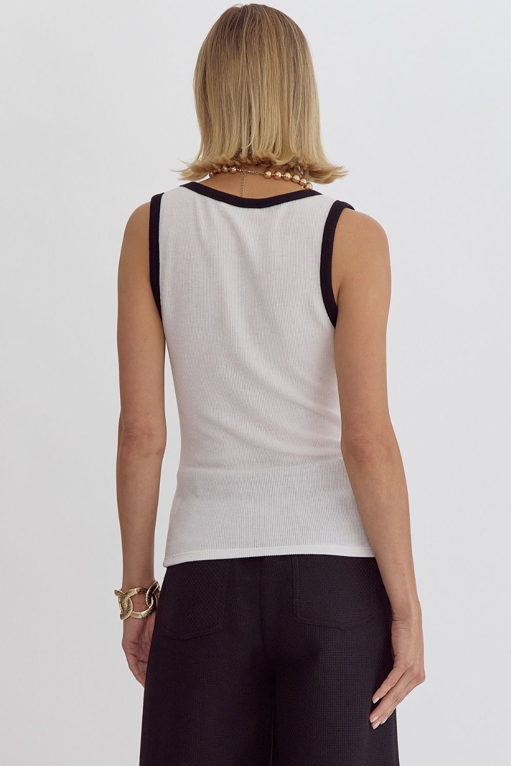 Contrast Trim Tank Top