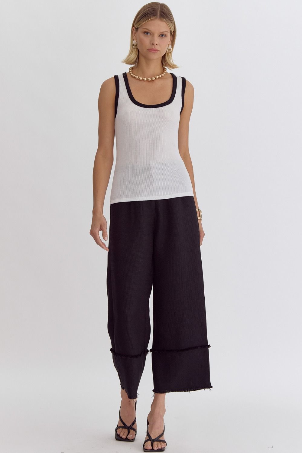 Contrast Trim Tank Top