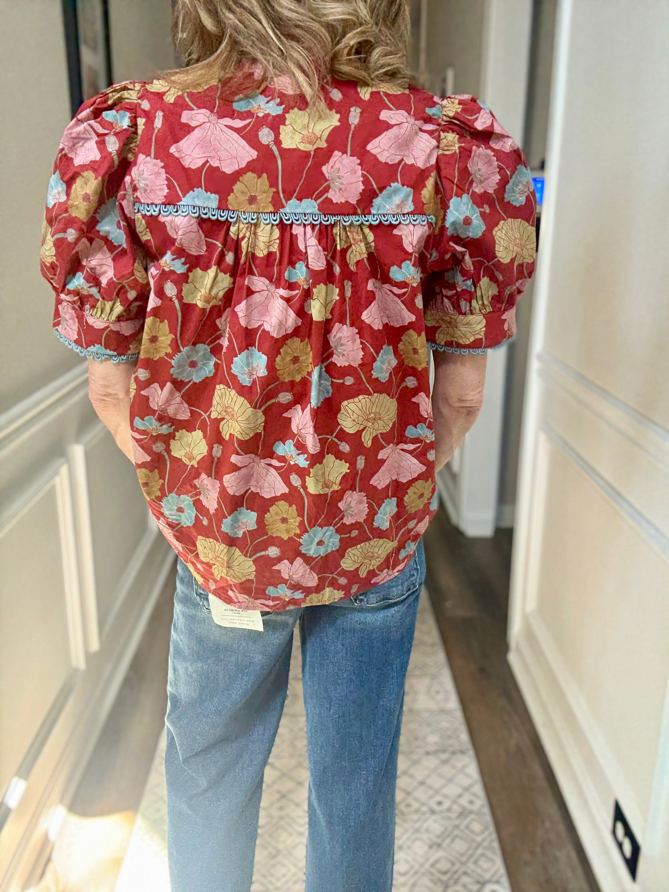 Floral Puff Sleeve Top