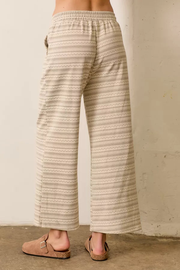 Jacquard Knit Pants in Grey