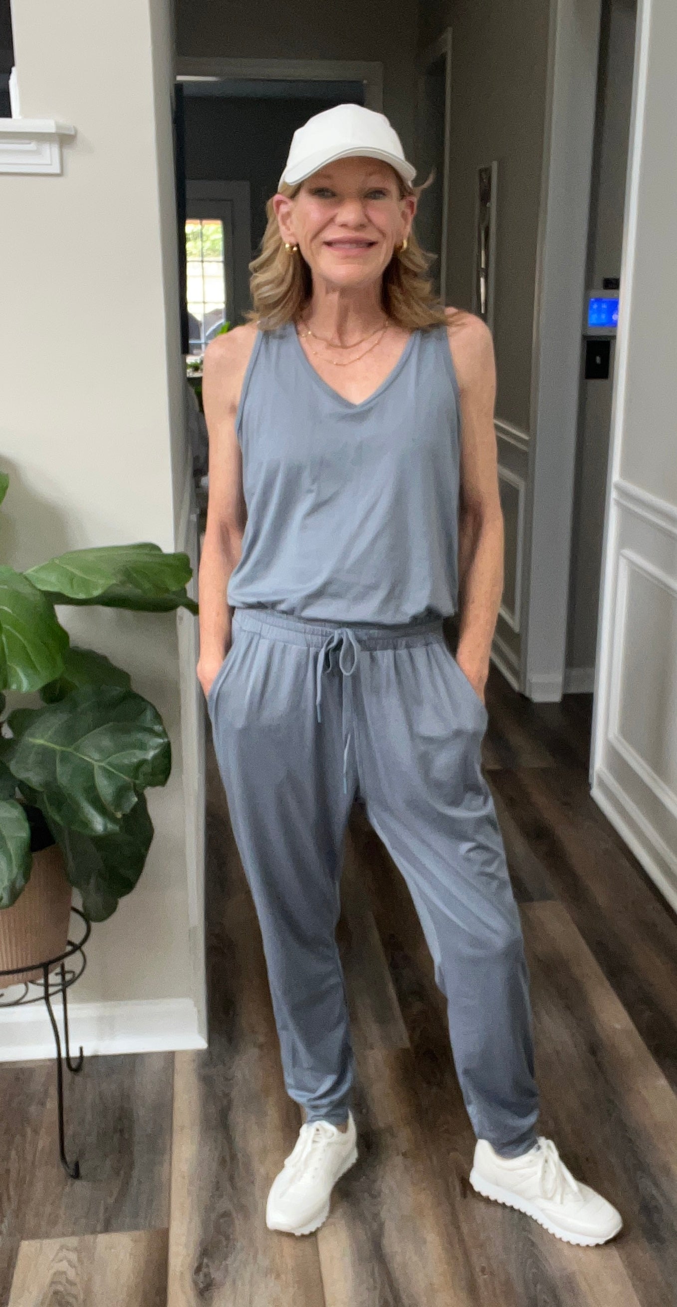 V-neck Jogger Style Jumpsuit