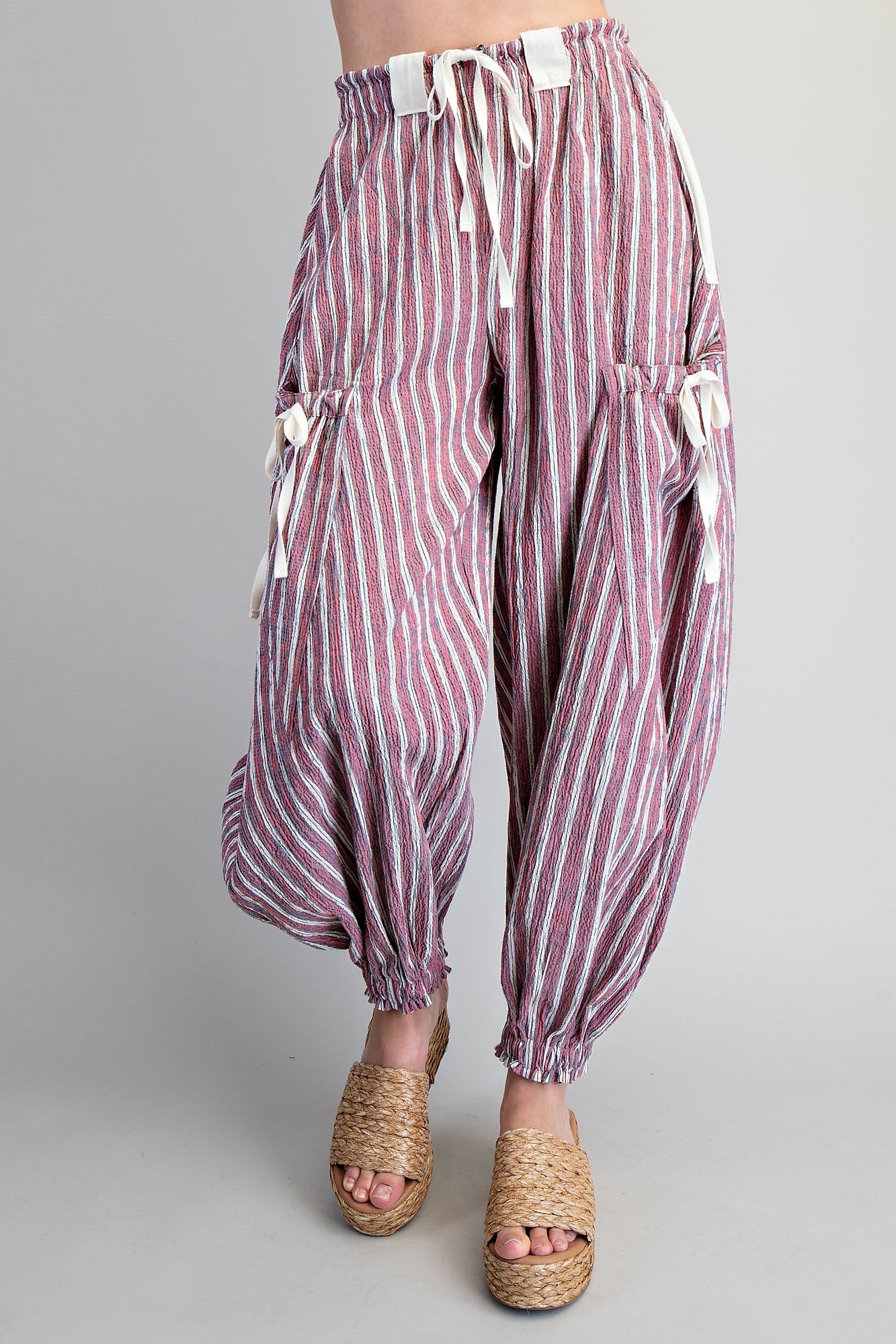 Stripe Cargo Pocket Tapered Joggers