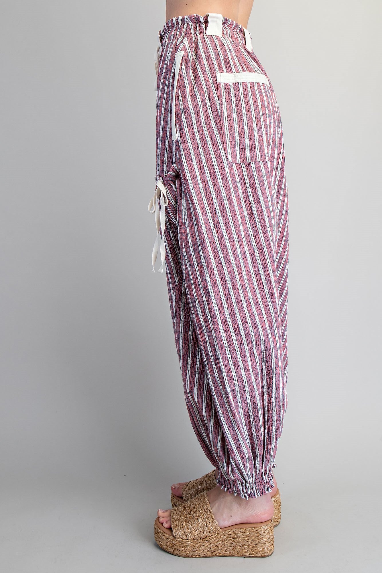 Stripe Cargo Pocket Tapered Joggers