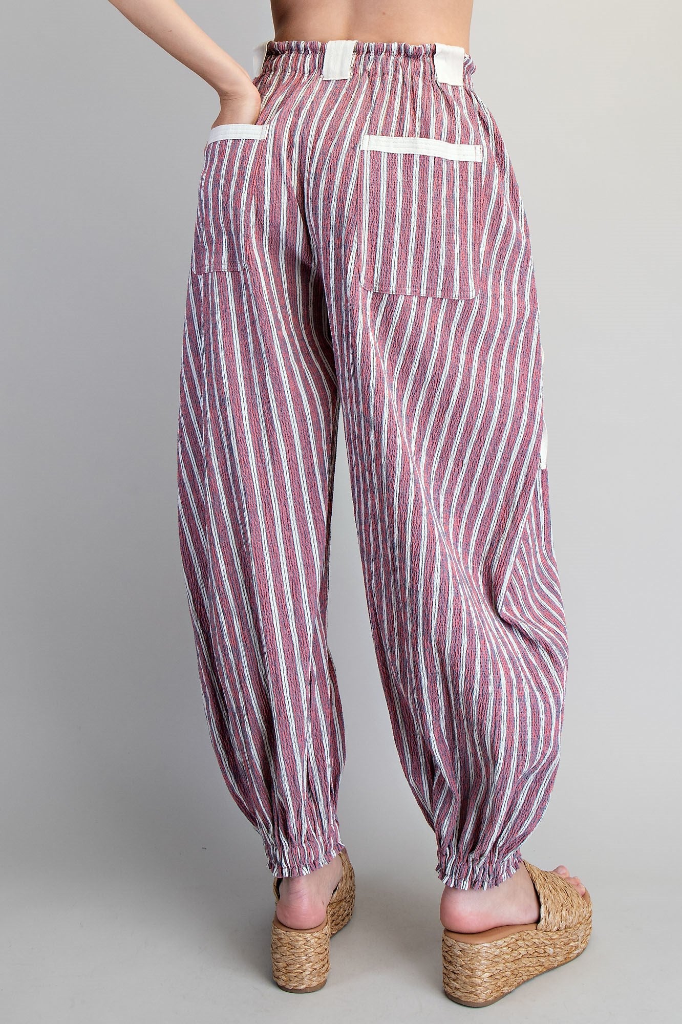 Stripe Cargo Pocket Tapered Joggers