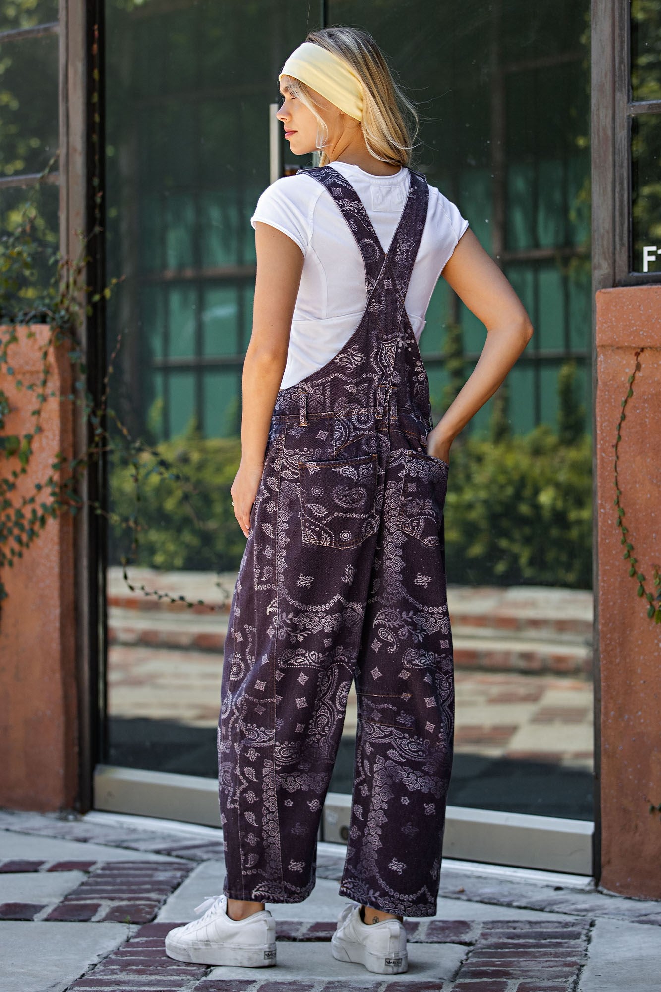 Bandana Overalls in Deep Fig