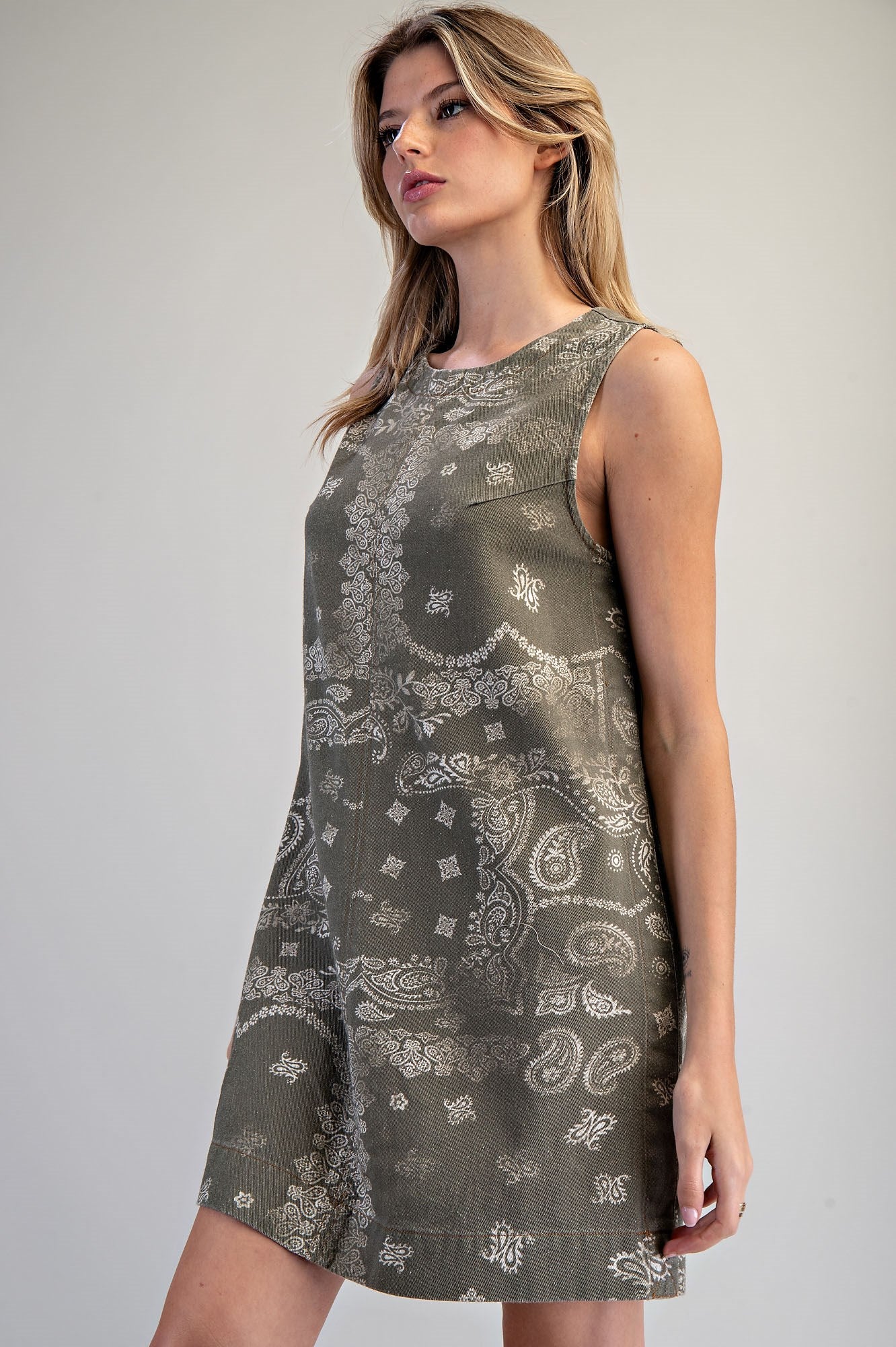 Bandana Print Mini Dress