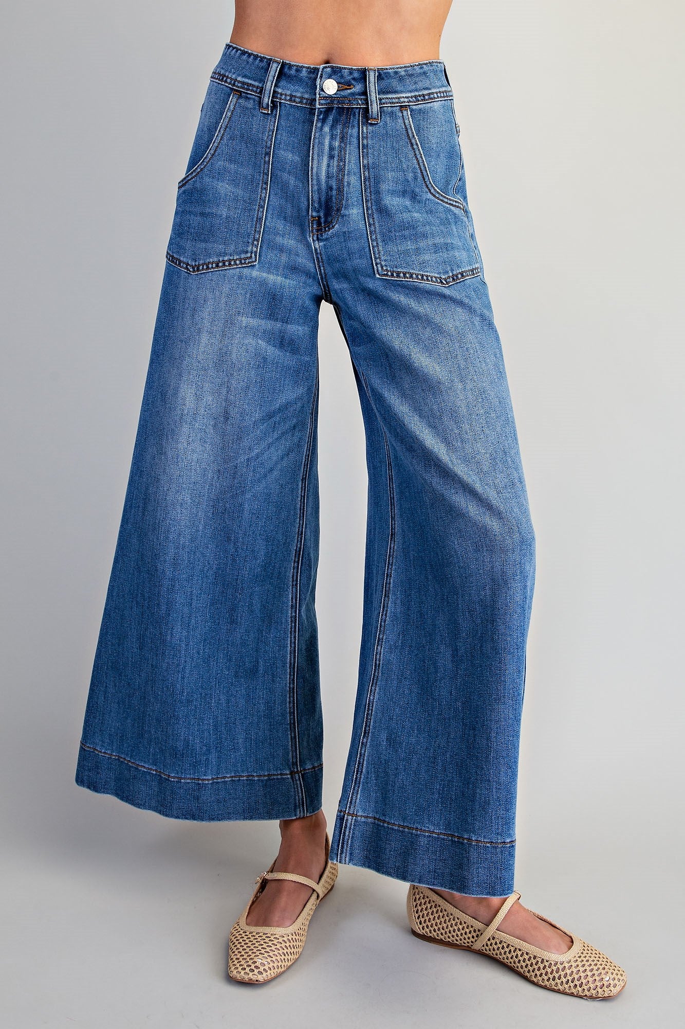 Eesome Wide Leg Pocket Jeans
