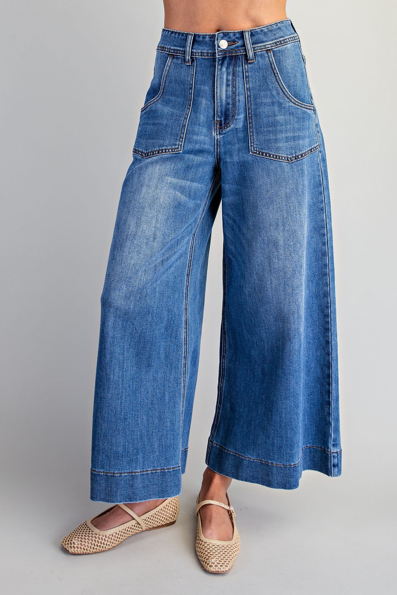 Eesome Wide Leg Pocket Jeans
