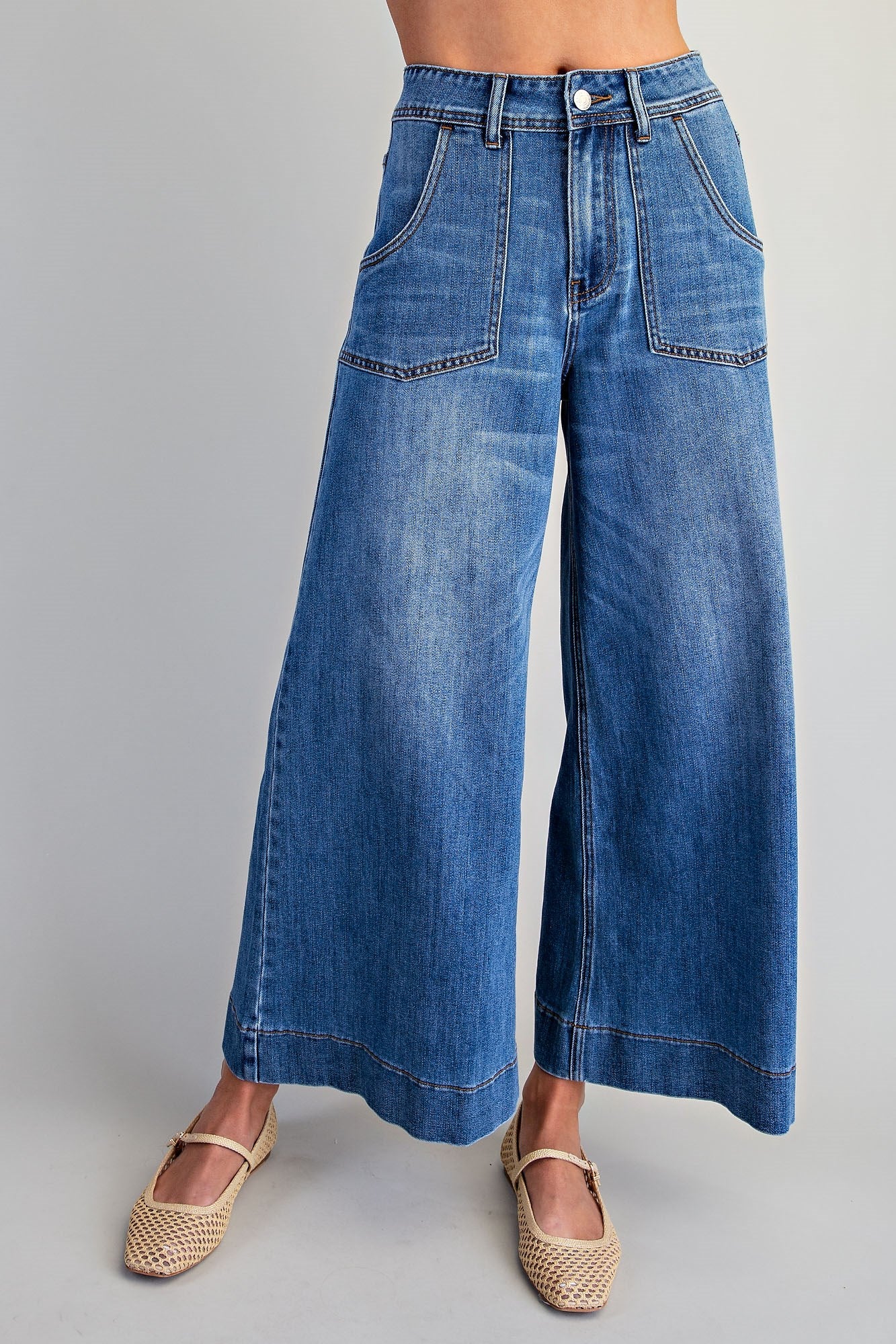 Eesome Wide Leg Pocket Jeans