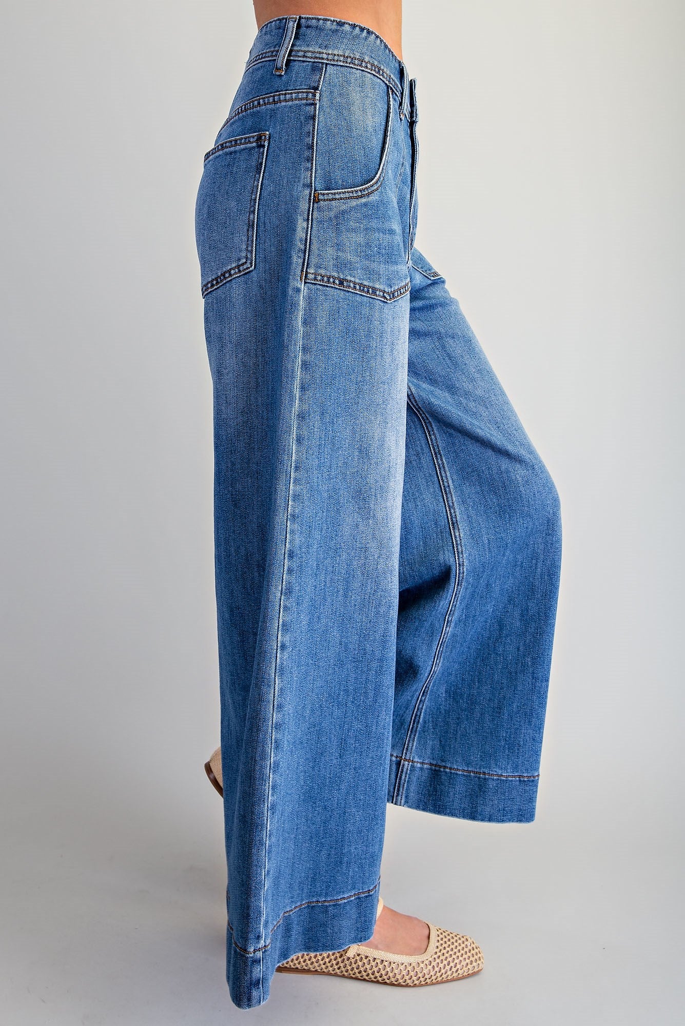Eesome Wide Leg Pocket Jeans