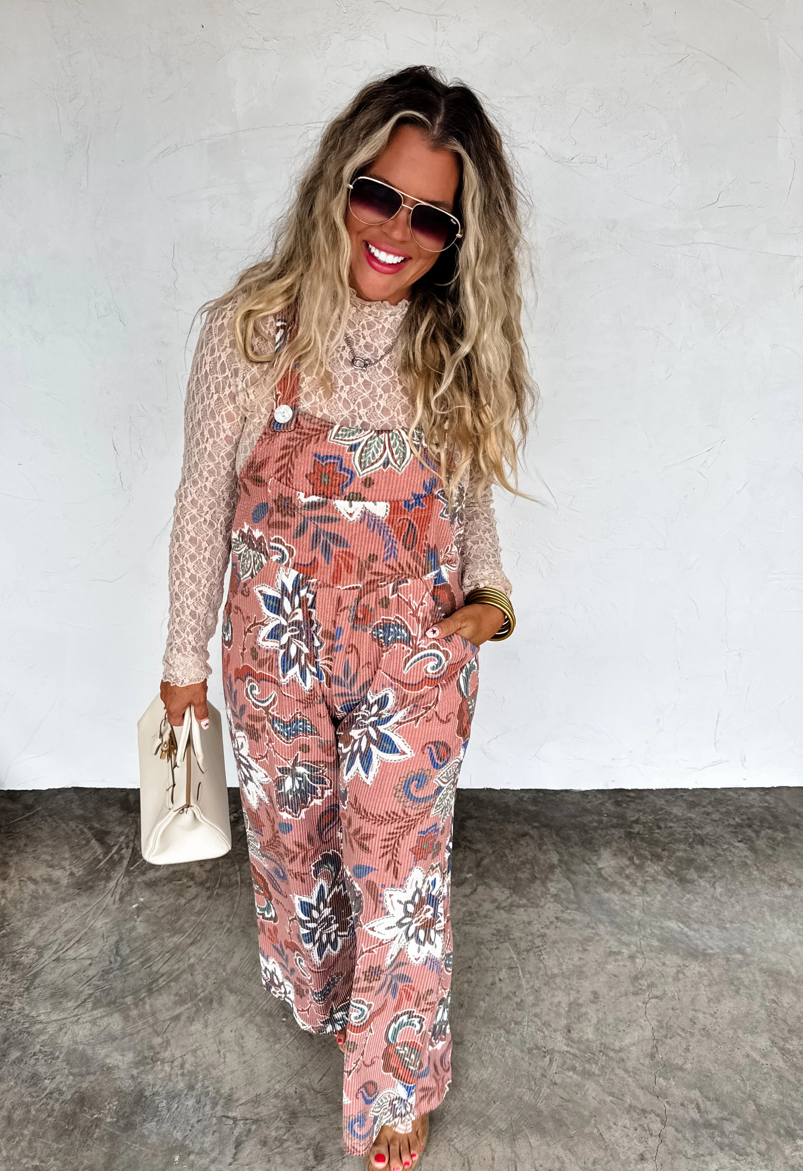 Karli Overalls in Floral