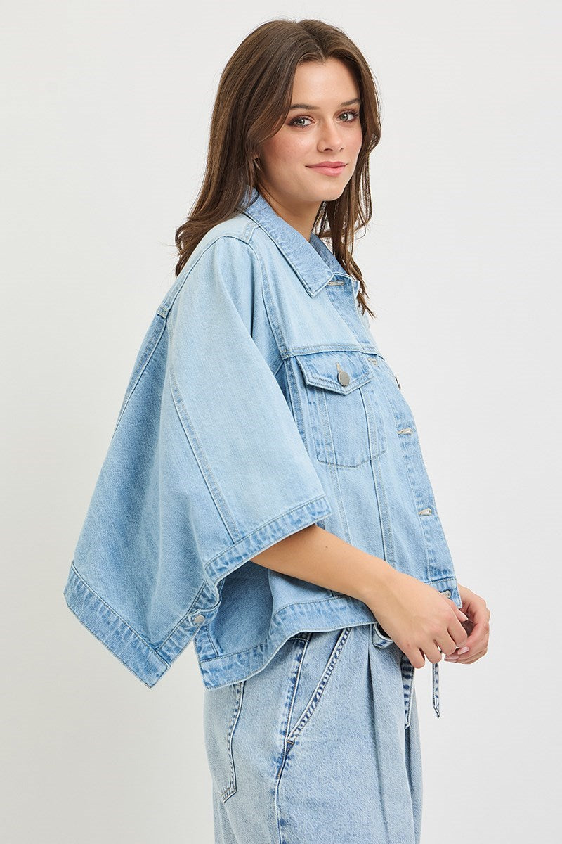 Risen Denim Cape