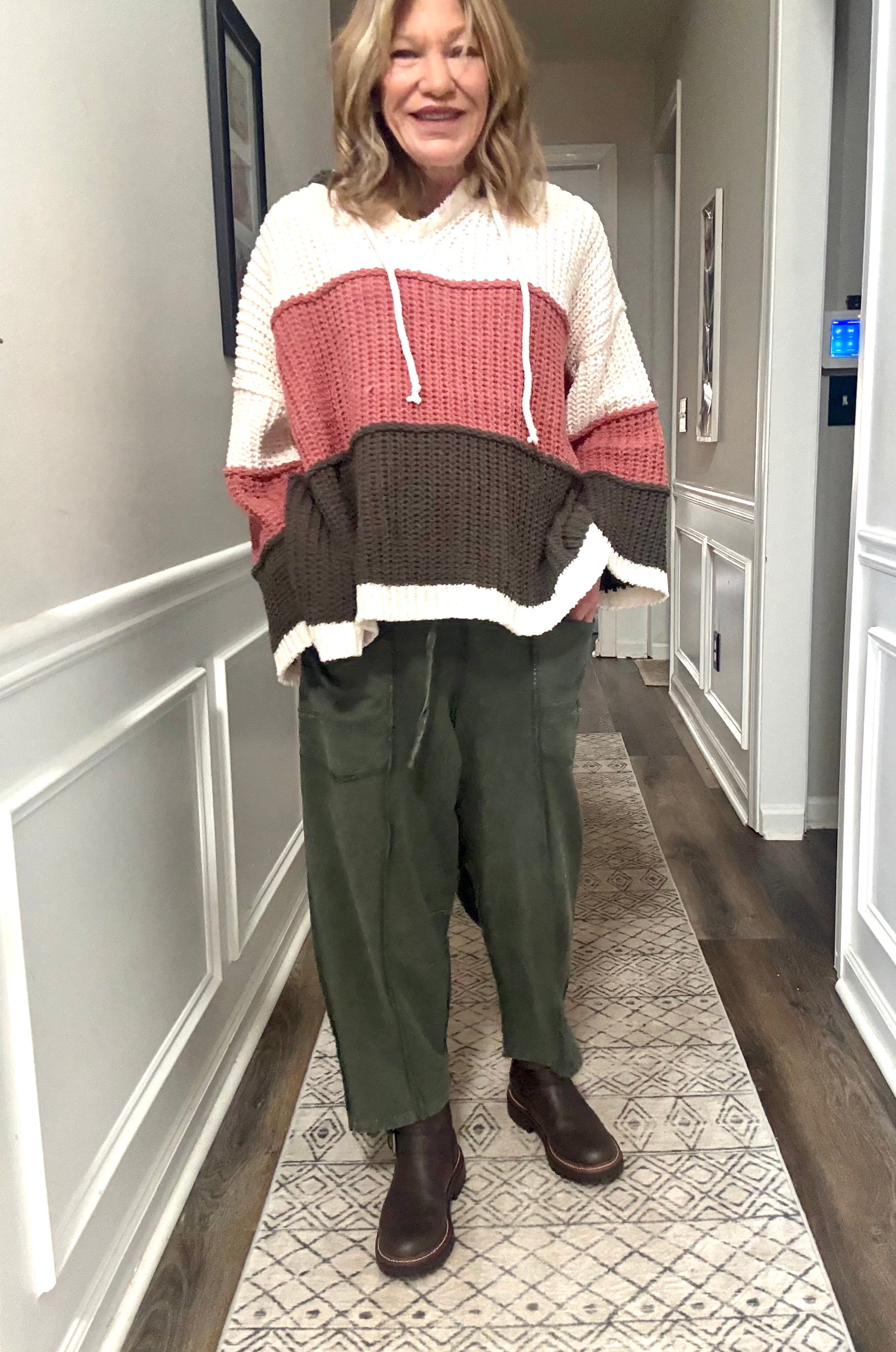 Mineral Washed Barrel Pants in Forest