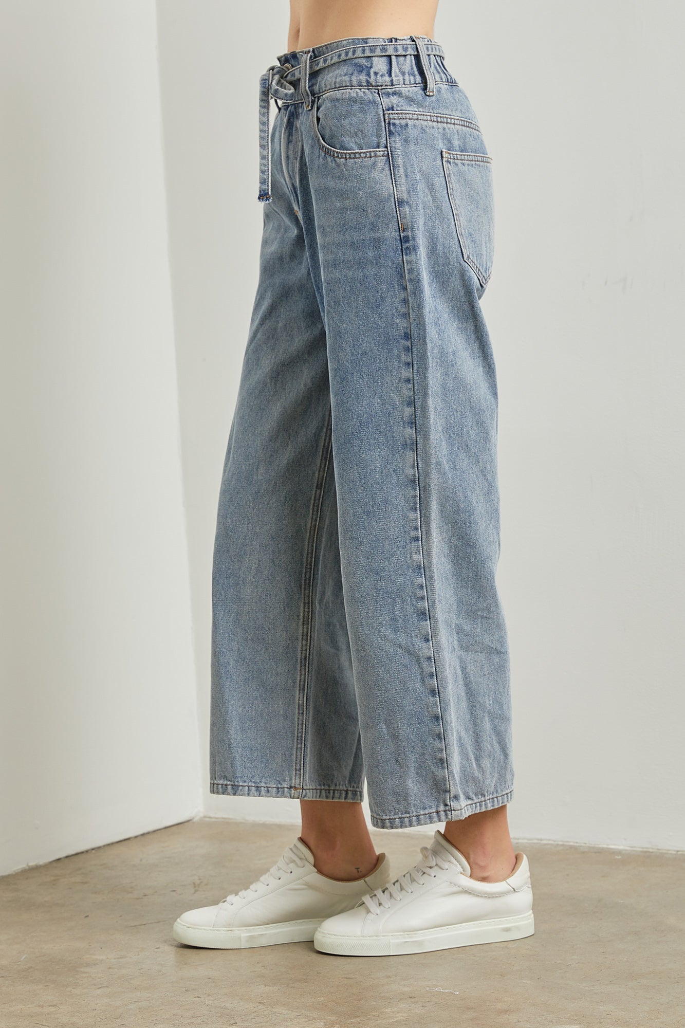 2 Button Wide Leg Denim