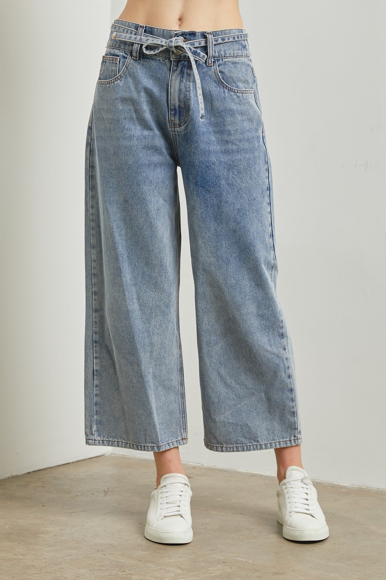 2 Button Wide Leg Denim