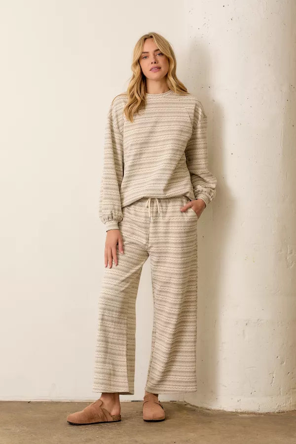 Jacquard Knit Pants in Grey