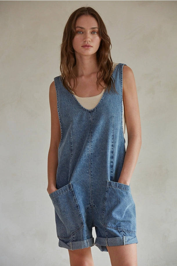 Soft Denim Overalls