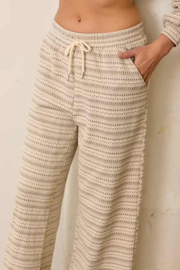 Jacquard Knit Pants in Grey