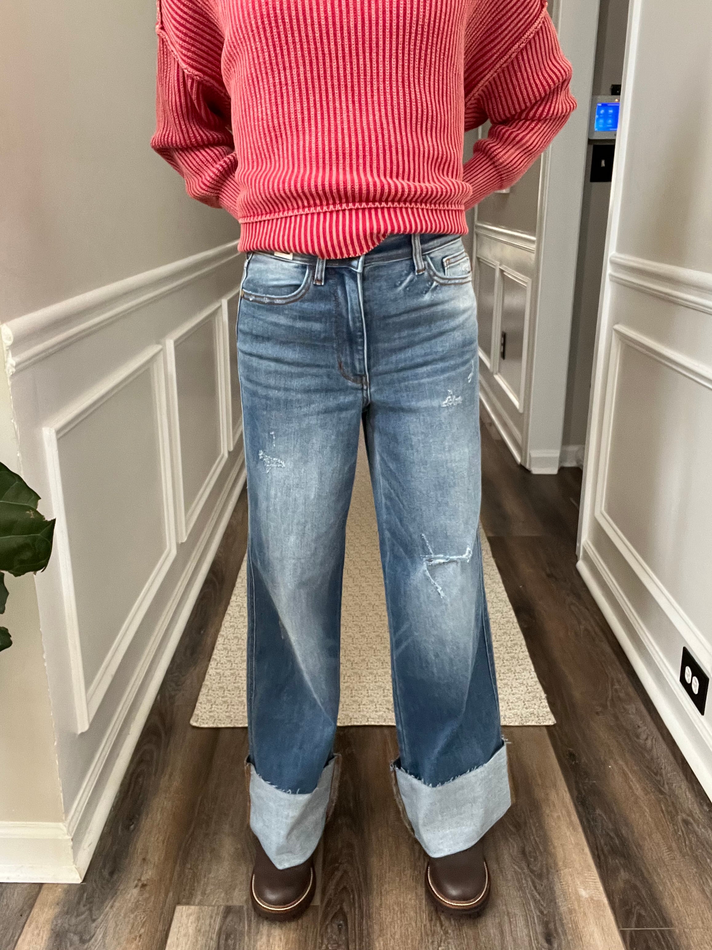 Judy Blue High Waisted Cuffed Jeans