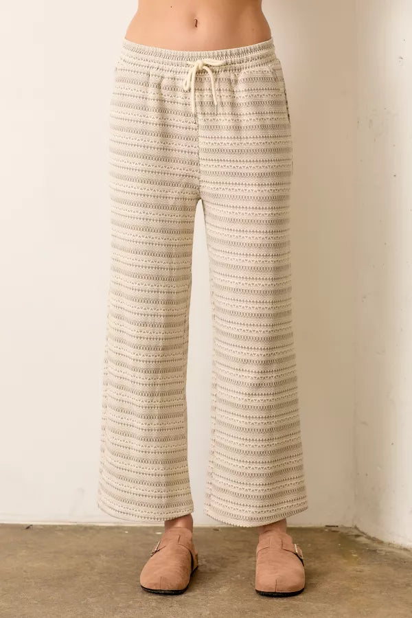 Jacquard Knit Pants in Grey