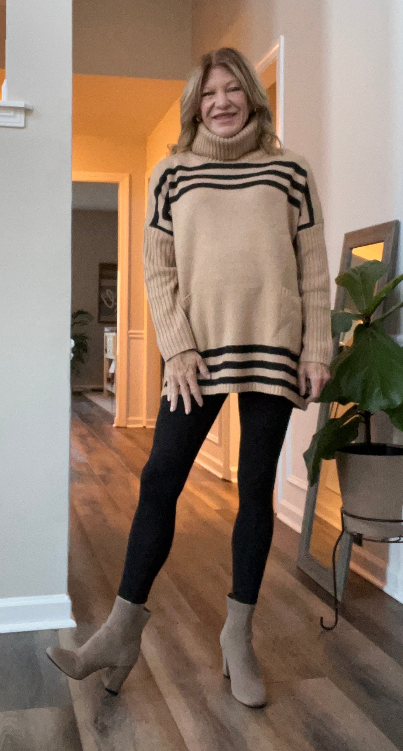 Turtleneck Geometric sweater