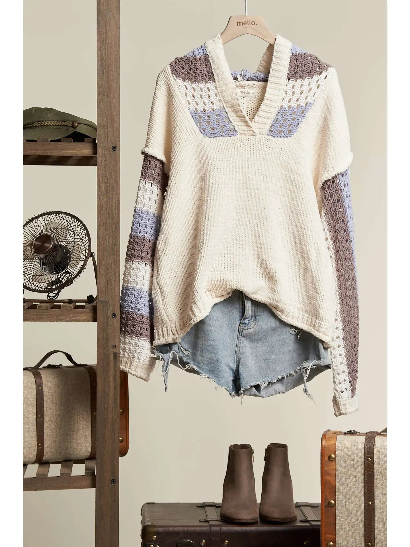 Stripe Crochet Sweater