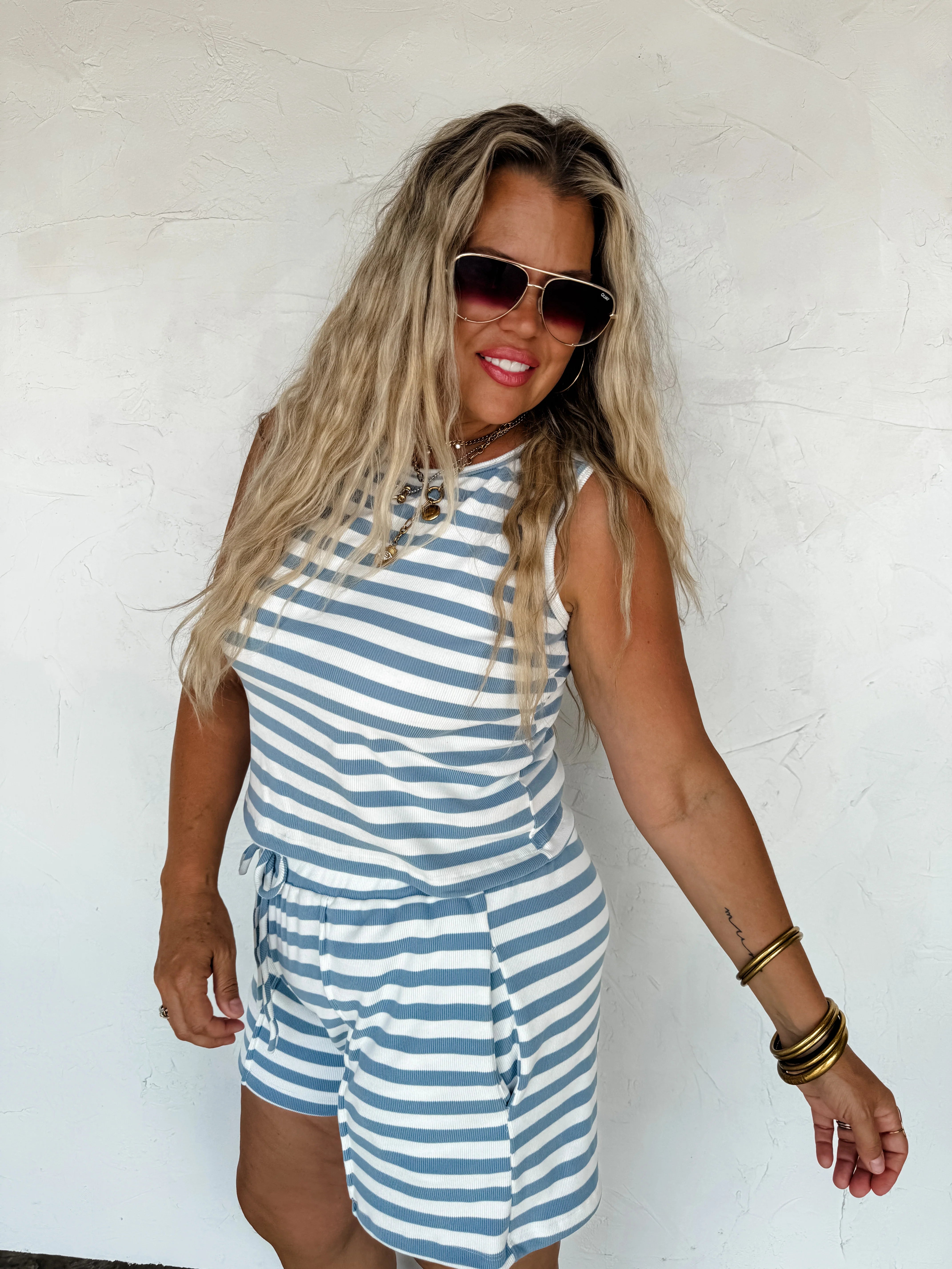 Haven Tank and Short Set in Blue