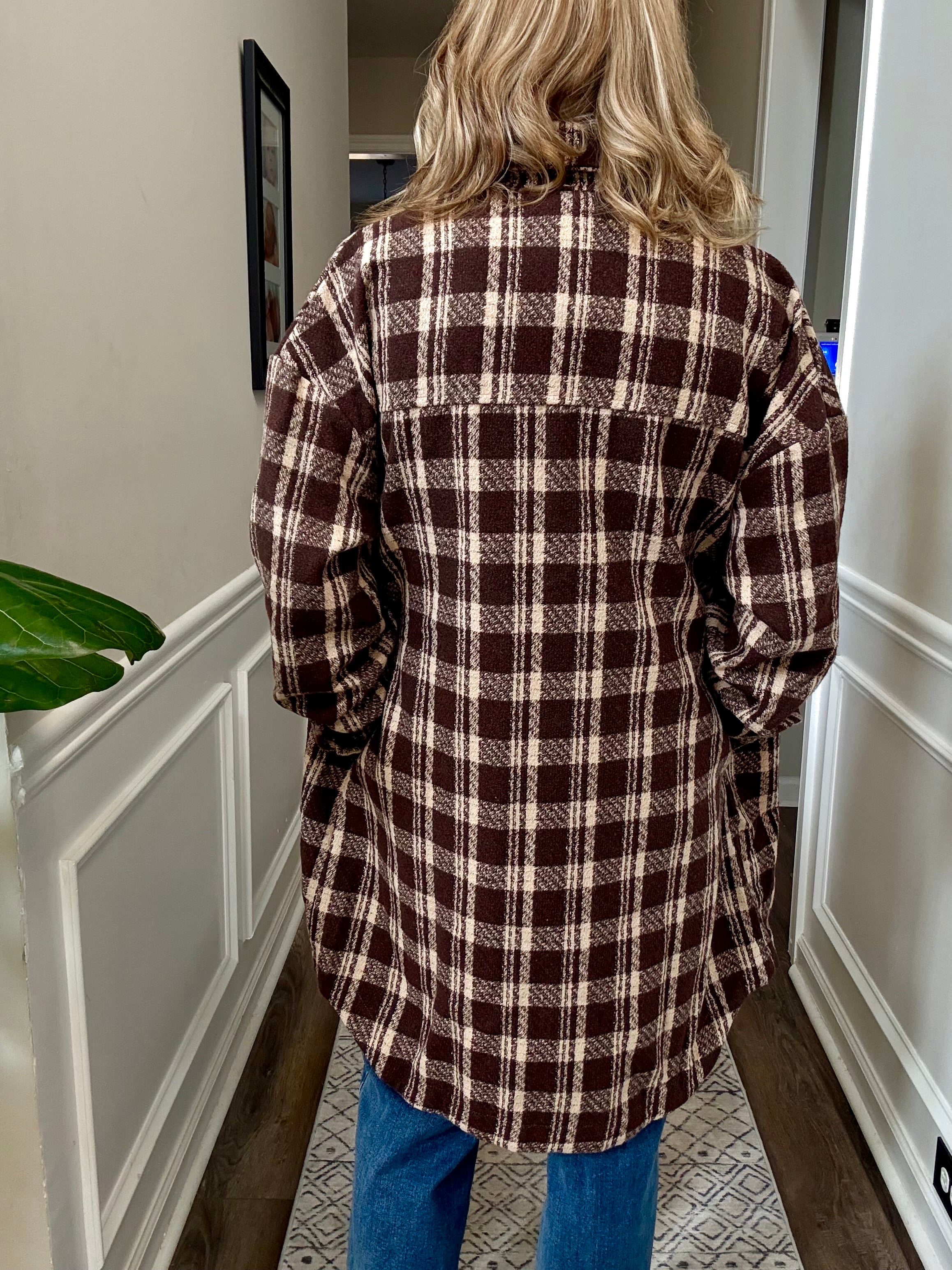 Midi Plaid Jacket