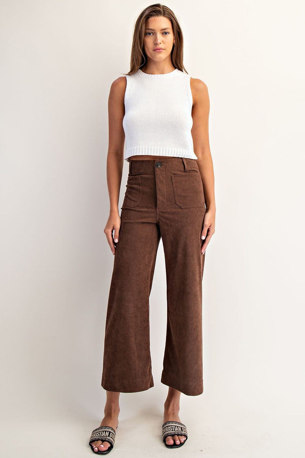 Corduroy Patch Pocket Pants