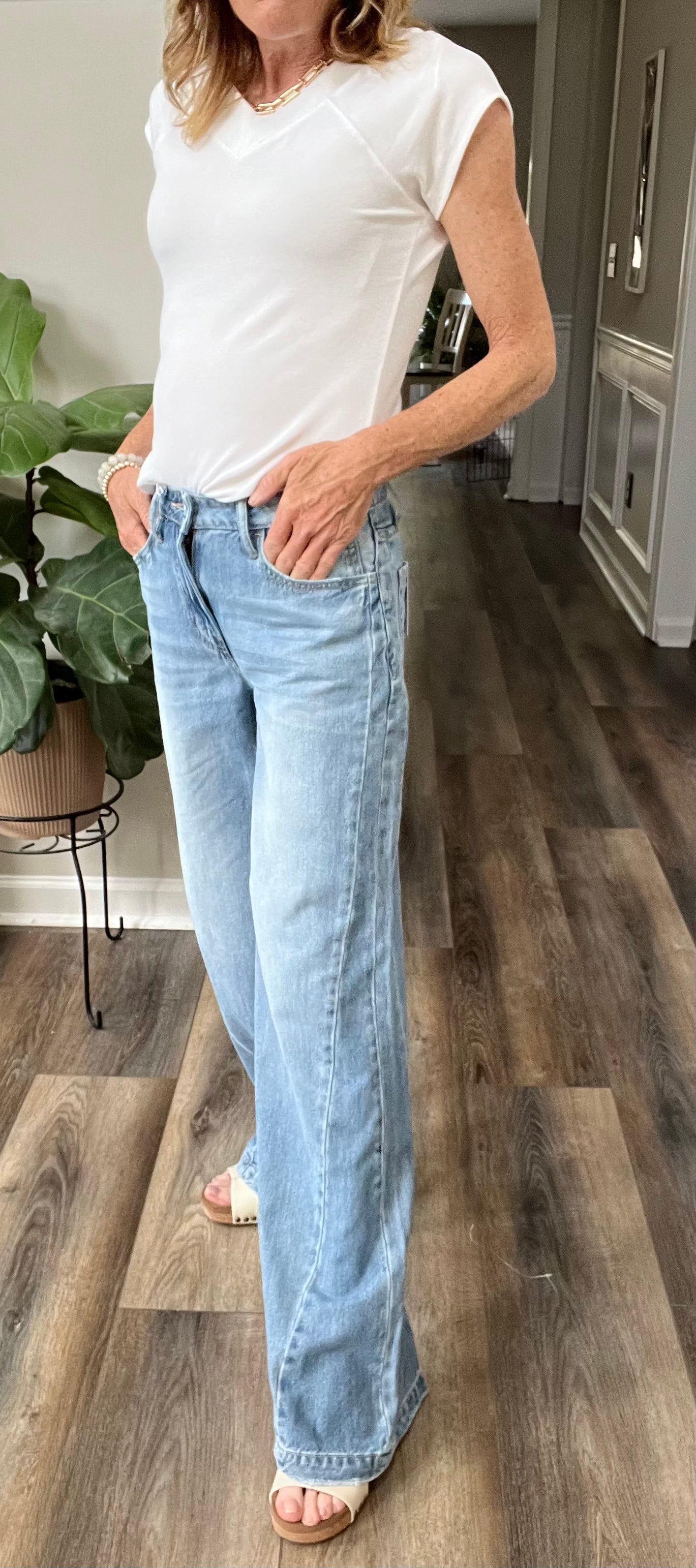 Vervet Brand High Rise Wide Leg Jeans