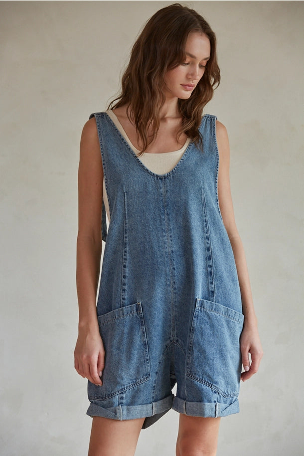 Soft Denim Overalls