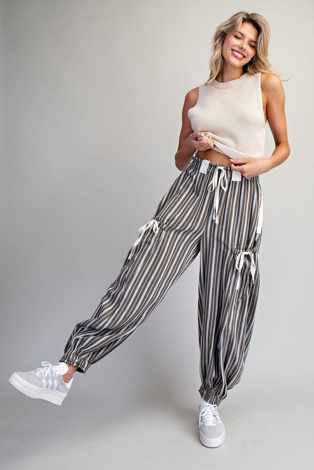Stripe Jogger in Woodland Moss