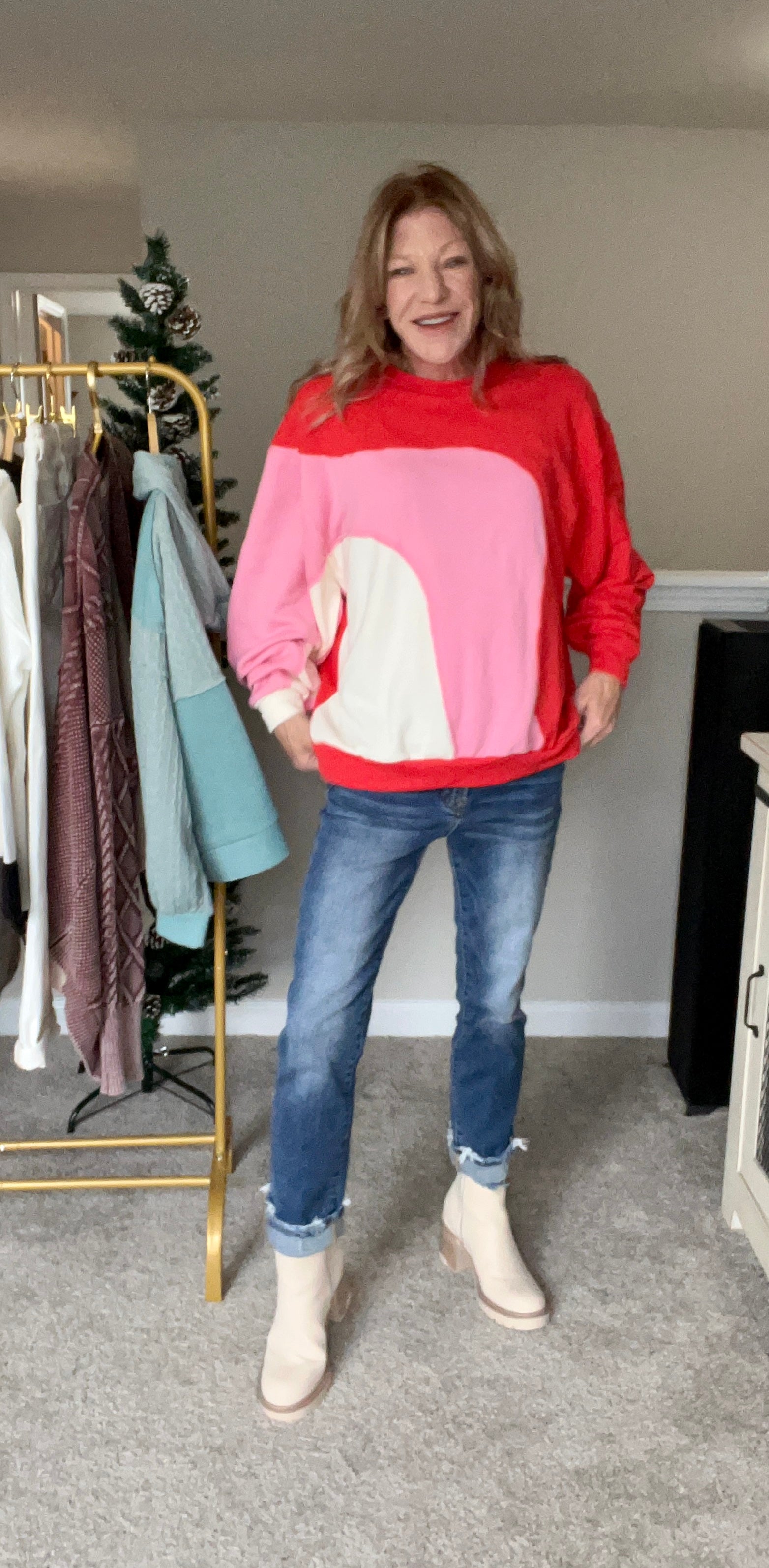 Bright Color Block Sweatshirt