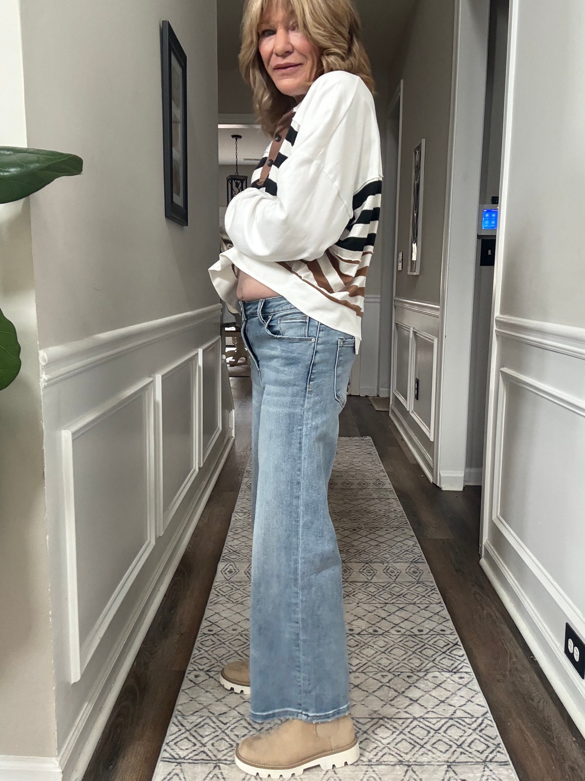 Risen Brand High Rise Jeans Medium Wash