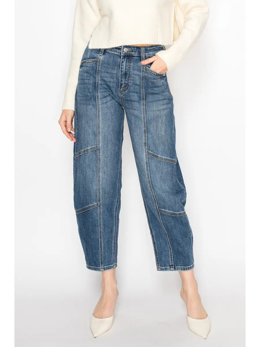 RELAXED TAPERED HIGH RISE BARREL JEANS by Artemis Vintage