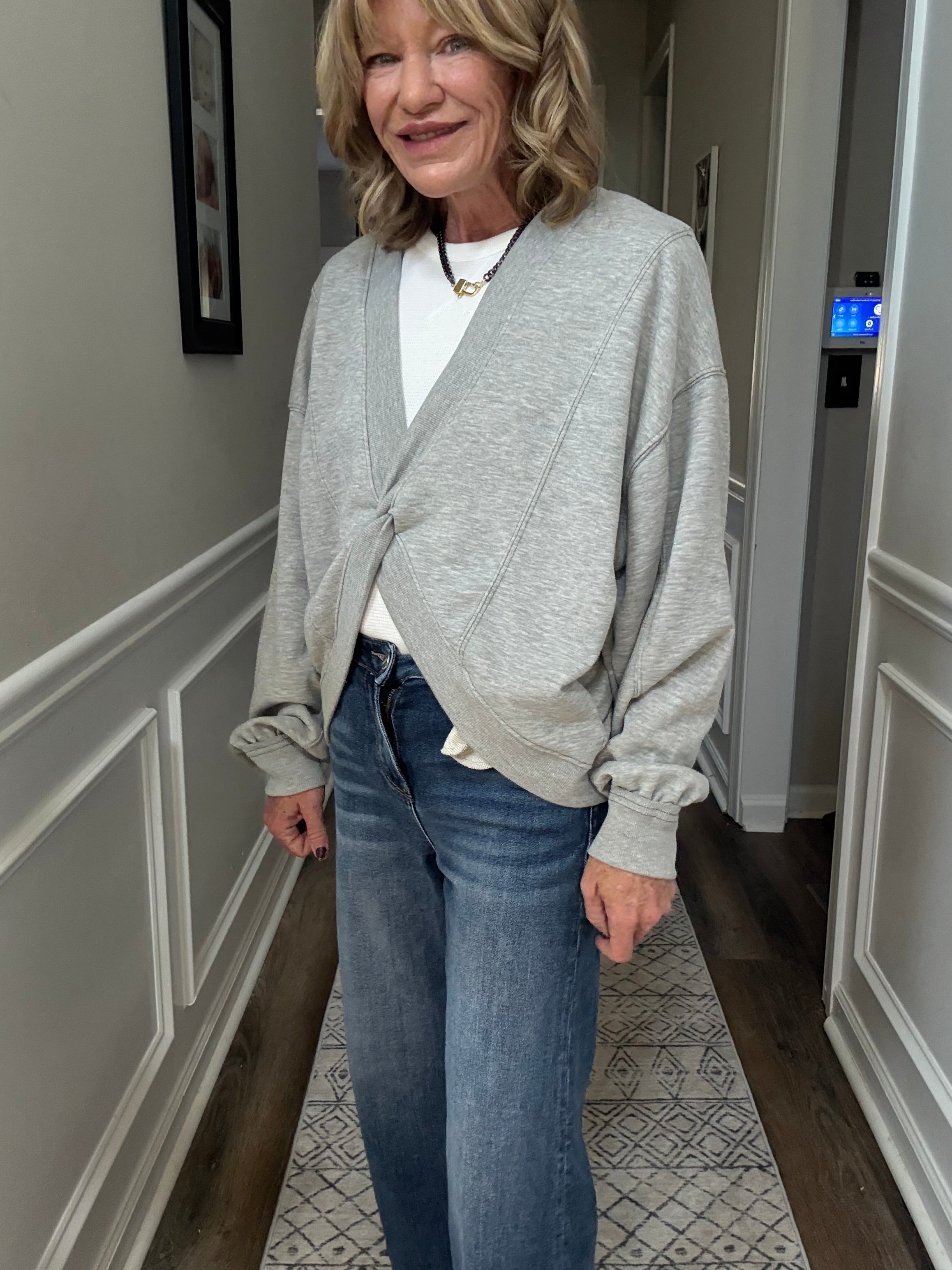 Reversible Twist Front Sweater