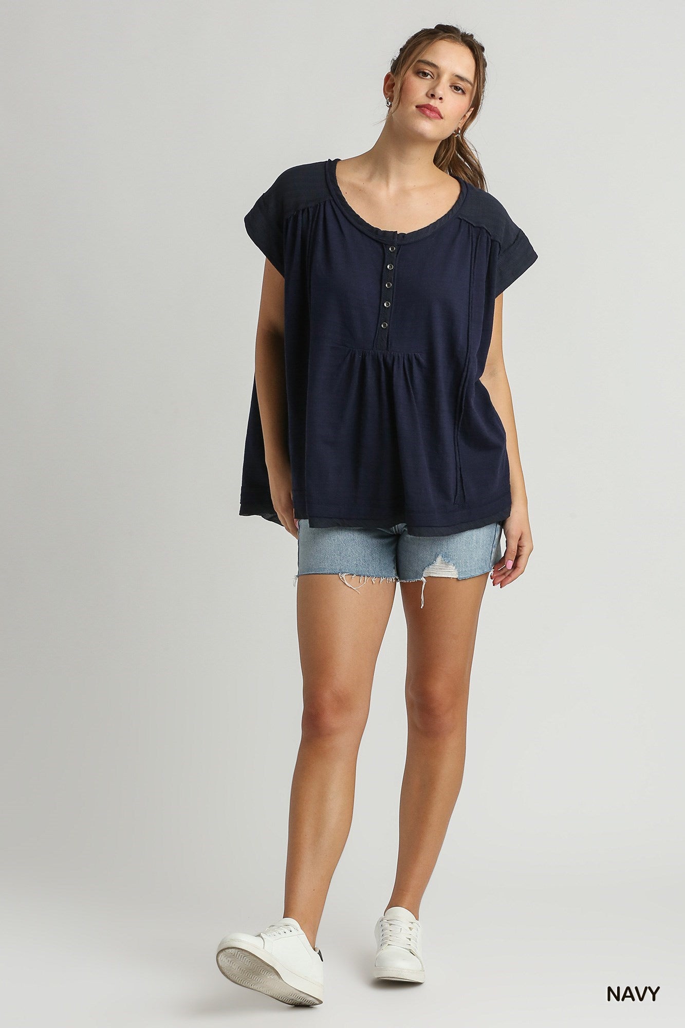 Oversize Slub Knit Top in two Colors