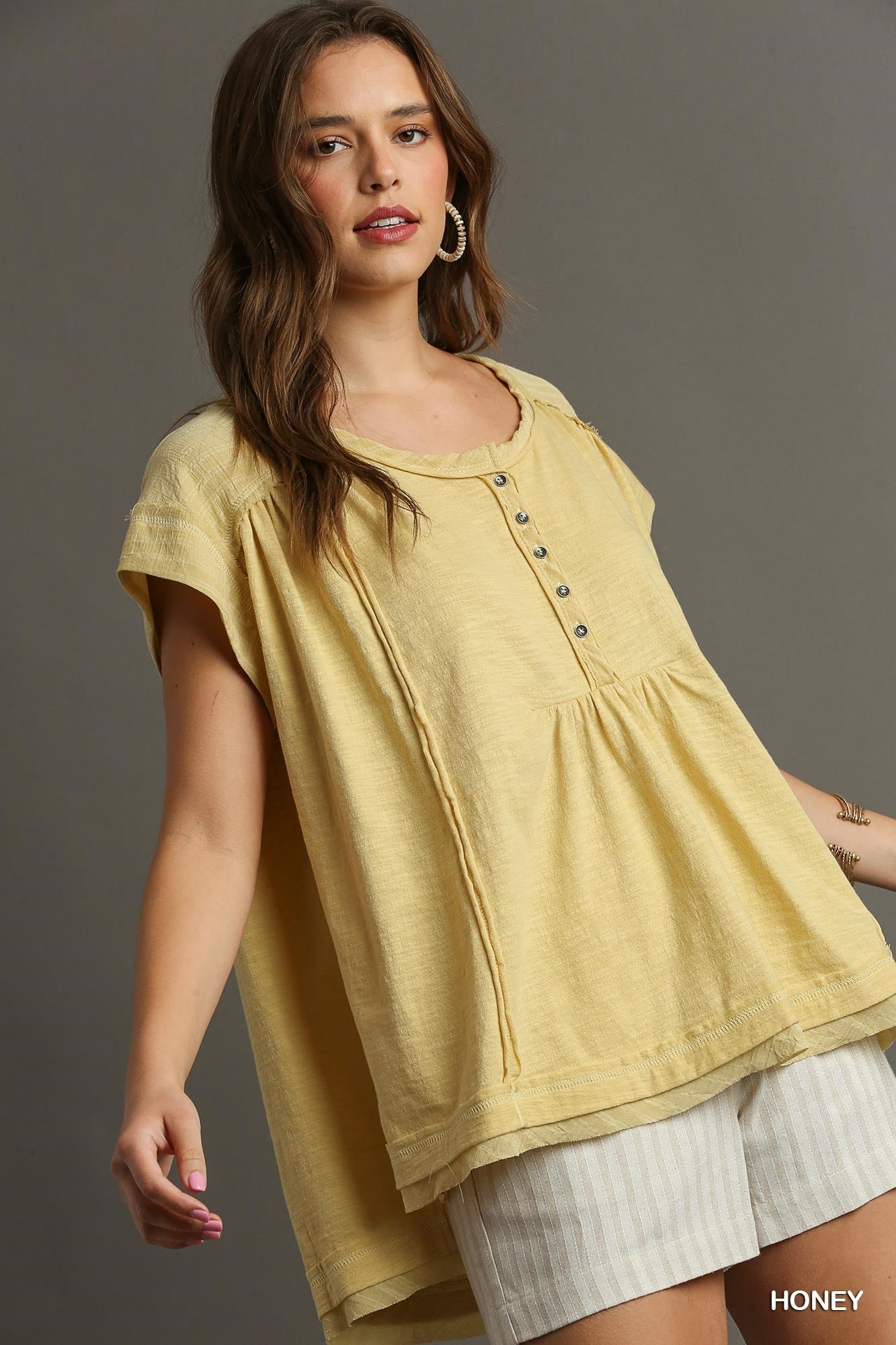 Oversize Slub Knit Top in two Colors