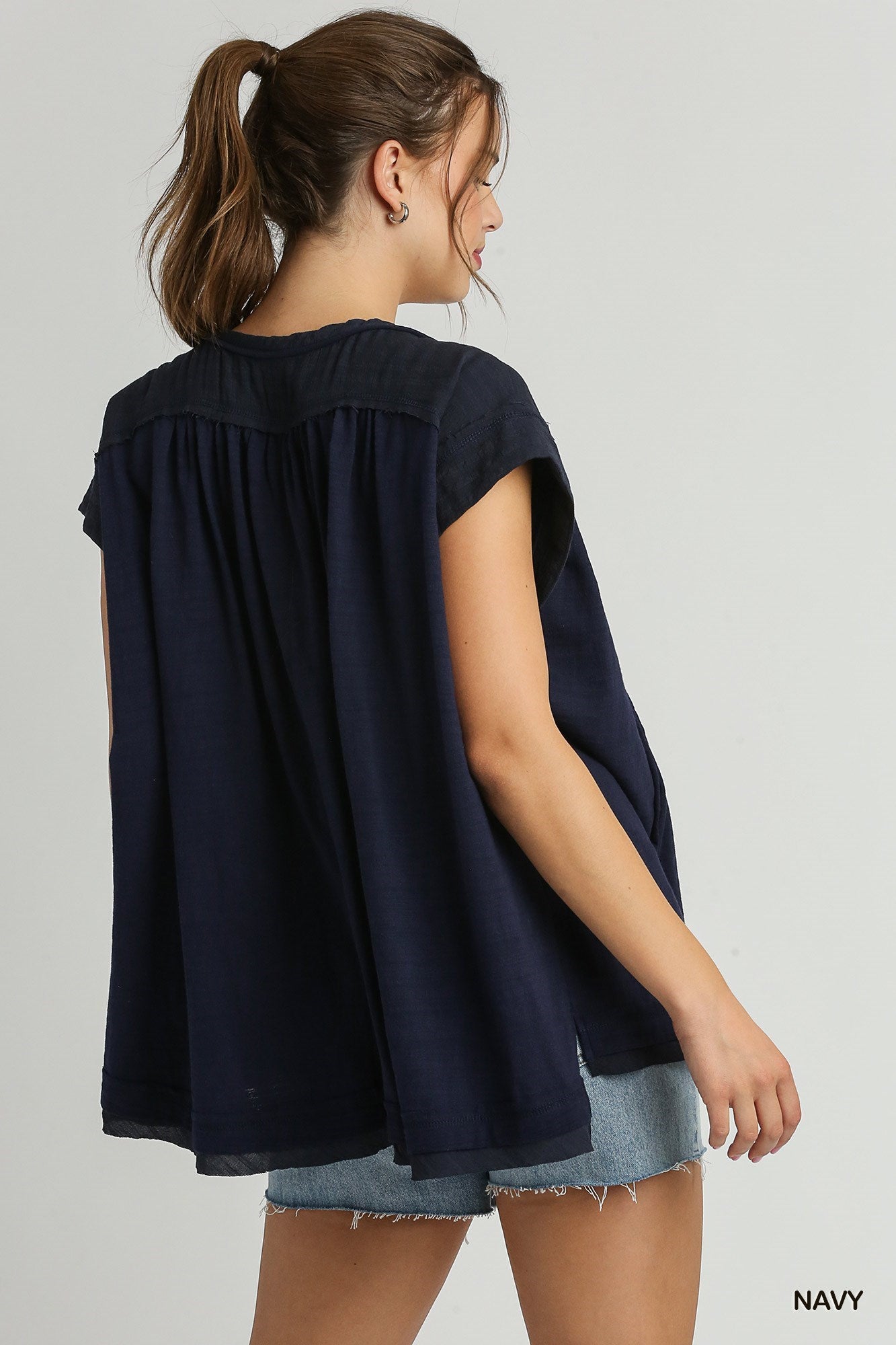 Oversize Slub Knit Top in two Colors