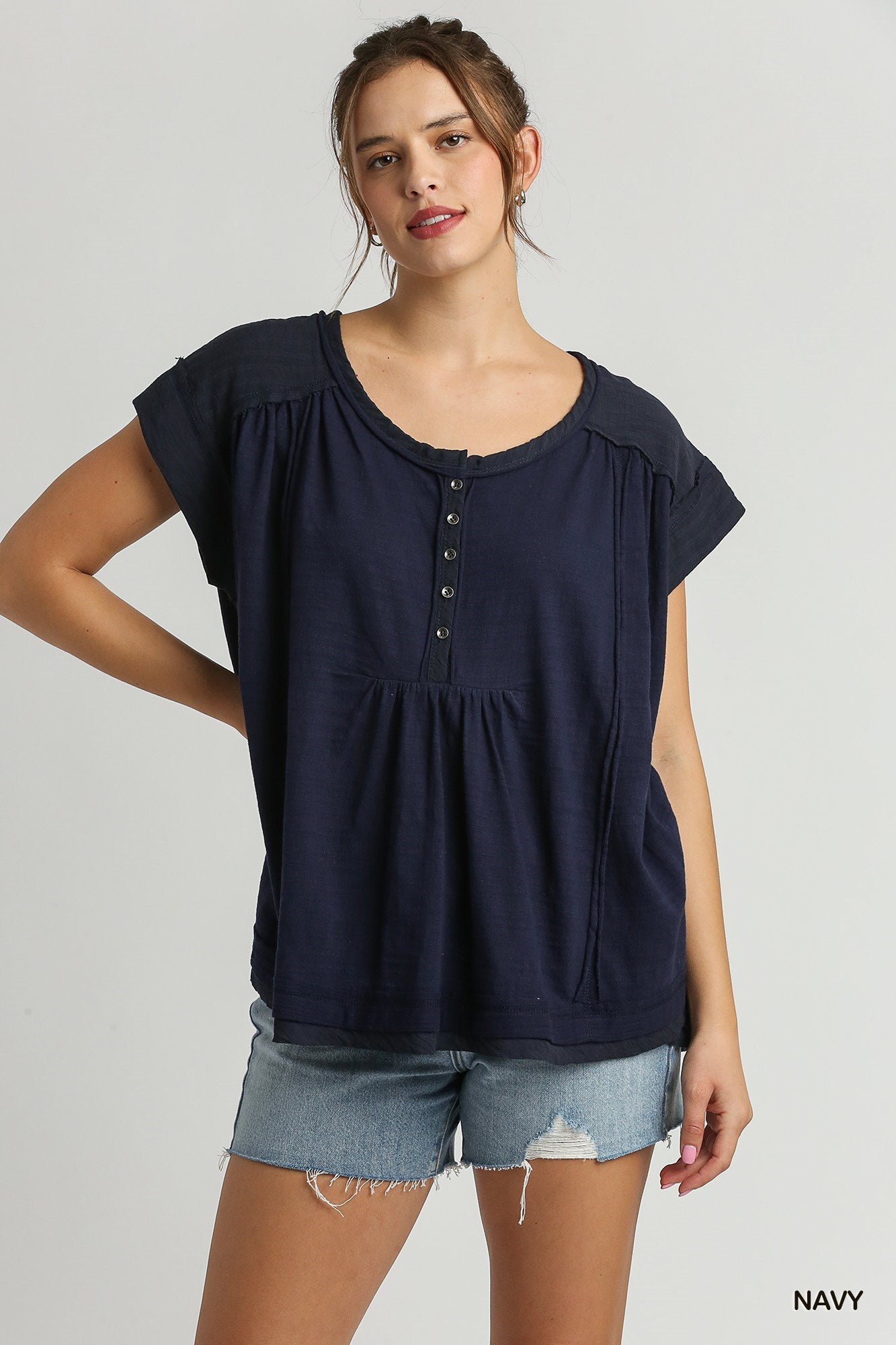 Oversize Slub Knit Top in two Colors